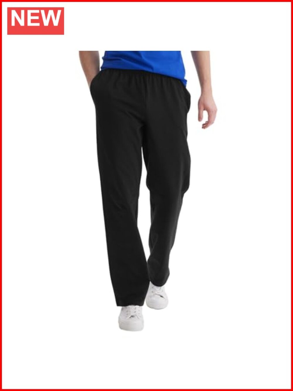 Midweight Cotton Jersey Sweatpants Open Bottom 32 Inseam